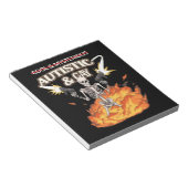 Autistisch en homo skelet grappig autisme bewustzi notitieblok (Schuin)