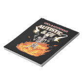 Autistisch en homo skelet grappig autisme bewustzi notitieblok (Linkerzijde)