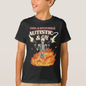 Autistisch en homo skelet grappig autisme bewustzi t-shirt (Voorkant)