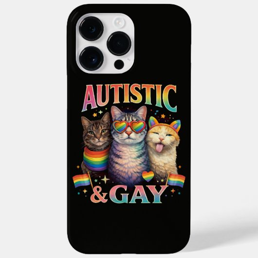 Autistisch En Homoseksueel Grappige Kat Case-Mate iPhone Case (Achterkant)