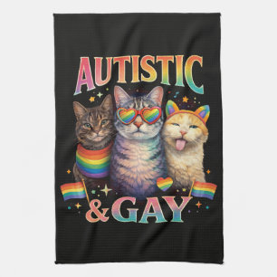 Autistisch En Homoseksueel Grappige Kat Theedoek