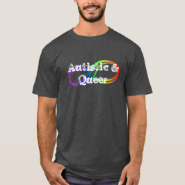 Autistisch en queer-regenboogfineste Shirt