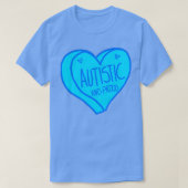 Autistisch en Trots Blauw Hart Autisme T-shirt (Design voorkant)