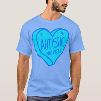 Autistisch en Trots Blauw Hart Autisme T-shirt