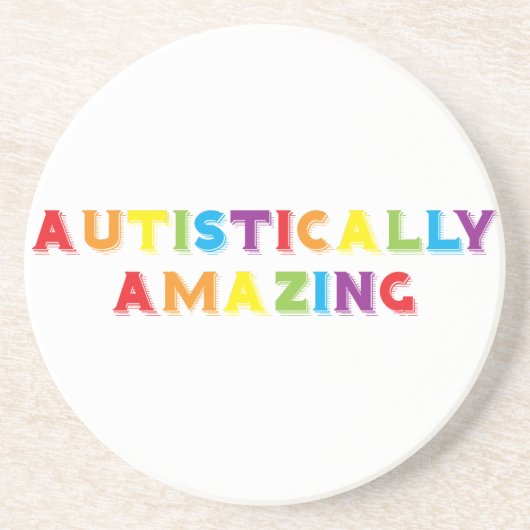 Autistisch Geweldig Zandsteen Onderzetter (Voorkant)