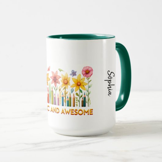 AUTISTISCH & GEWELDIGE Autisme Bewustzijn Mok (Voorkant rechts)