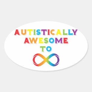 Autistisch Geweldige tot oneindig Ovale Sticker
