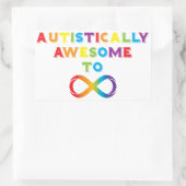 Autistisch Geweldige tot oneindig Rechthoekige Sticker (Tas)