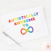 Autistisch Geweldige tot oneindig Rechthoekige Sticker (Envelop)