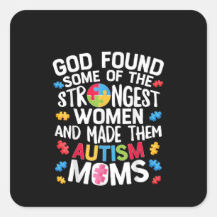 Autistisch God vond enkele van de sterkste vrouw Vierkante Sticker