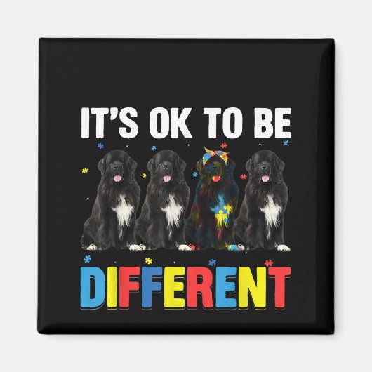 Autistisch |Het is oké om een andere Newfoundland  Magneet (Voorkant)
