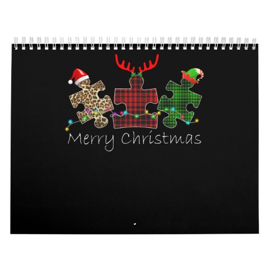 Autistisch | Kerst-autisme Puzzle Piece Kalender (Hoes)