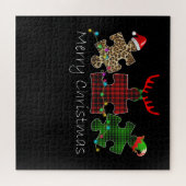 Autistisch | Kerst-autisme Puzzle Piece Legpuzzel (Horizontaal)