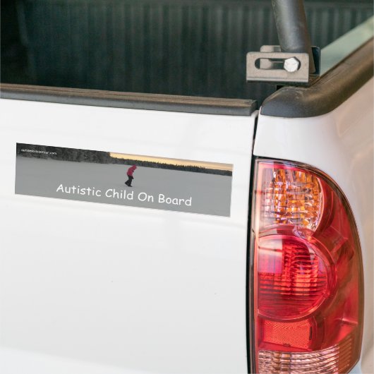 Autistisch kind aan boord van Bumpersticker (Op Truck)
