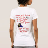 Autistisch kind/Verandering niet voor de wereld T-shirt (Achterkant)