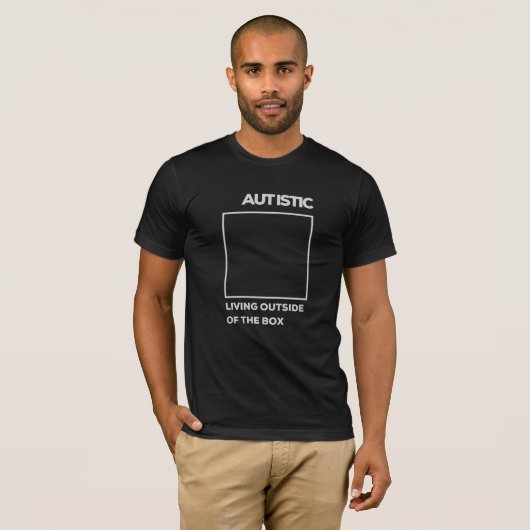Autistisch leven buiten de doos t-shirt (Voorkant volledig)