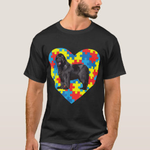 Autistisch  Love Heart Newfoundland Newfie Puzzle T-shirt