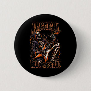 Autistisch Luid En Trots – Autism Awareness Leuk Ronde Button 5,7 Cm