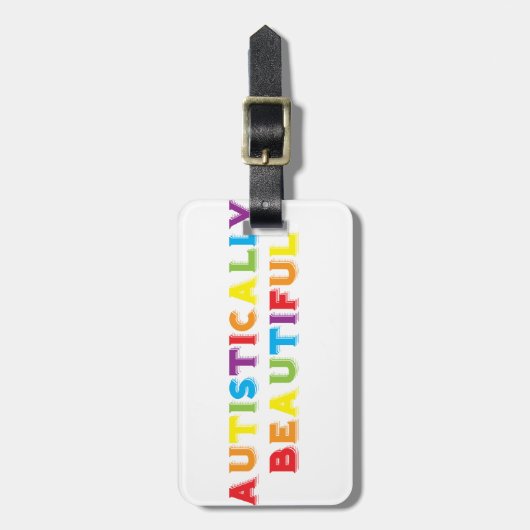 Autistisch mooi bagagelabel (Voorkant verticaal)