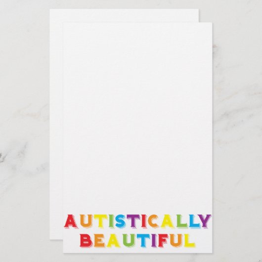 Autistisch mooi briefpapier (Voorkant / Achterkant)