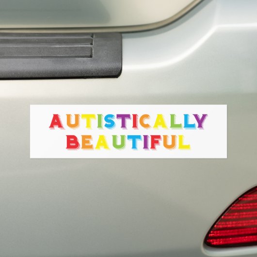 Autistisch mooi bumpersticker (Op auto)