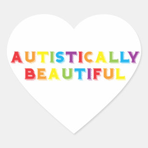 Autistisch mooi hart sticker