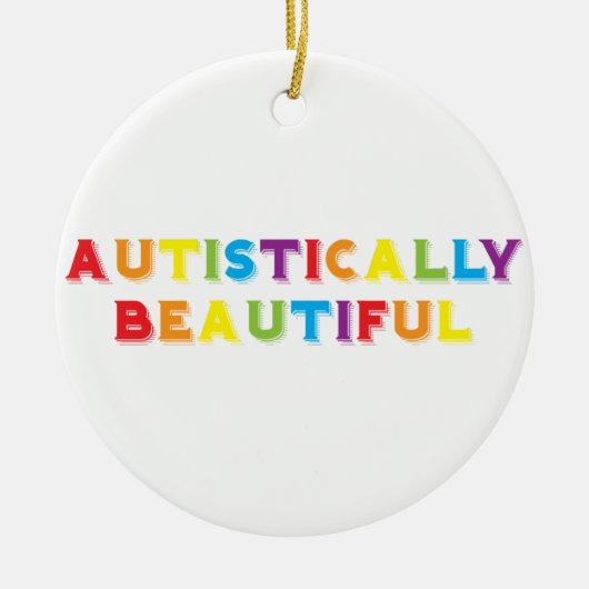 Autistisch mooi keramisch ornament (Voorkant)