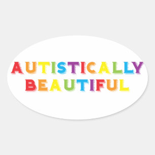 Autistisch mooi ovale sticker