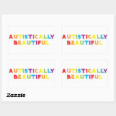 Autistisch mooi rechthoekige sticker (Vel)