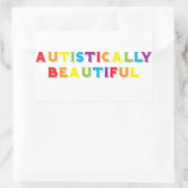 Autistisch mooi rechthoekige sticker (Tas)