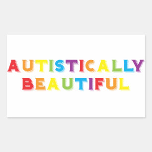Autistisch mooi rechthoekige sticker