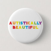 Autistisch mooi ronde button 5,7 cm (Voorkant)