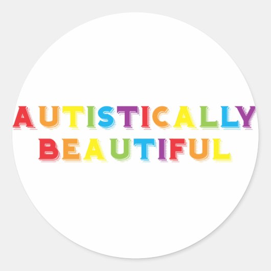 Autistisch mooi ronde sticker (Voorkant)