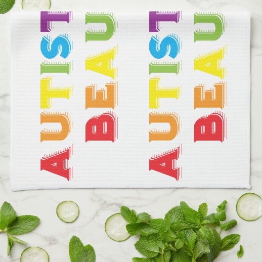 Autistisch mooi theedoek (Gevouwen)