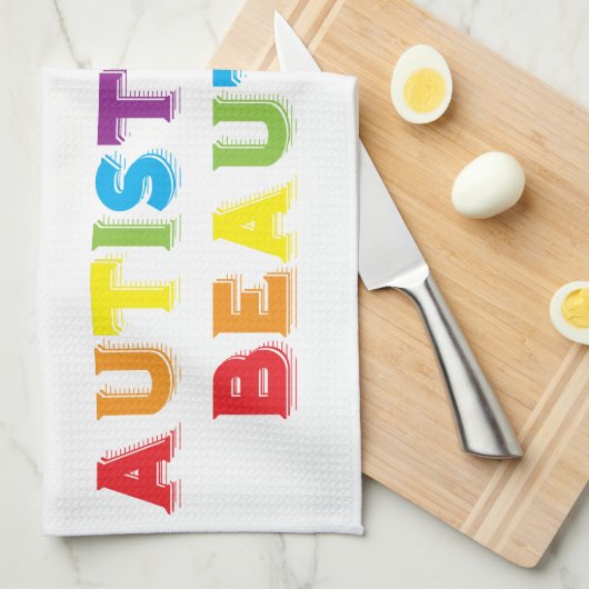 Autistisch mooi theedoek (Quarter Fold)