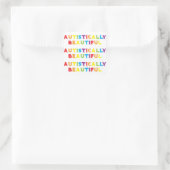 Autistisch mooi vierkante sticker (Tas)