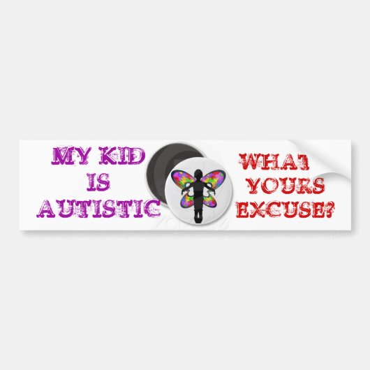 AUTISTISCH ONDERZOEK BUMPERSTICKER (Voorkant)