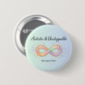 Autistisch Onstuitbaar Pastel Oneindigheidssymbool Ronde Button 5,7 Cm (Voorkant /achterkant)