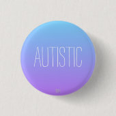 "Autistisch" Paars — Blauw autisme/Neurodiversitei Ronde Button 3,2 Cm (Voorkant)