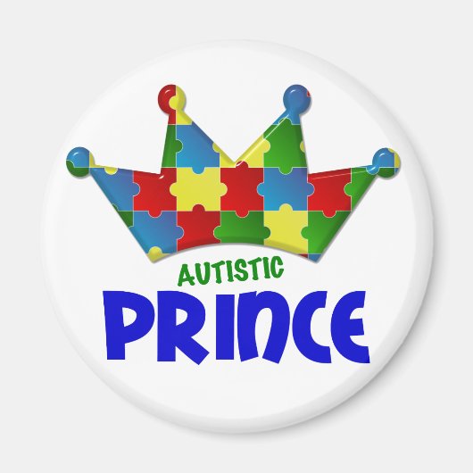 Autistisch prins 1 AUTISME Magneet (Voorkant)