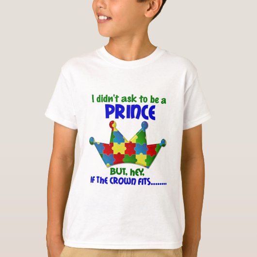 Autistisch prins 2 AUTISME T-shirt (Voorkant)