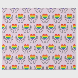 Autistisch Regenbooghart Ondersteunende Handen ASD Cadeaupapier
