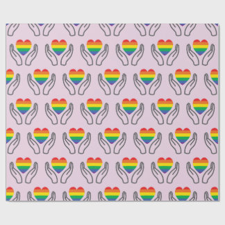Autistisch Regenbooghart Ondersteunende Handen ASD Cadeaupapier