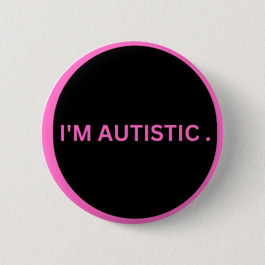 autistisch ronde button 5,7 cm (Voorkant)
