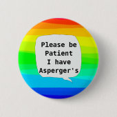 autistisch spectrum van het aspergersyndroom ronde button 5,7 cm (Voorkant)