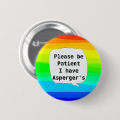 autistisch spectrum van het aspergersyndroom ronde button 5,7 cm (Voorkant /achterkant)