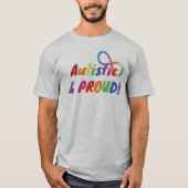 Autistisch & trots - Autistic Pride Shirt (Voorkant)