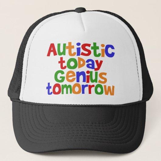 Autistisch vandaag trucker pet (Voorkant)