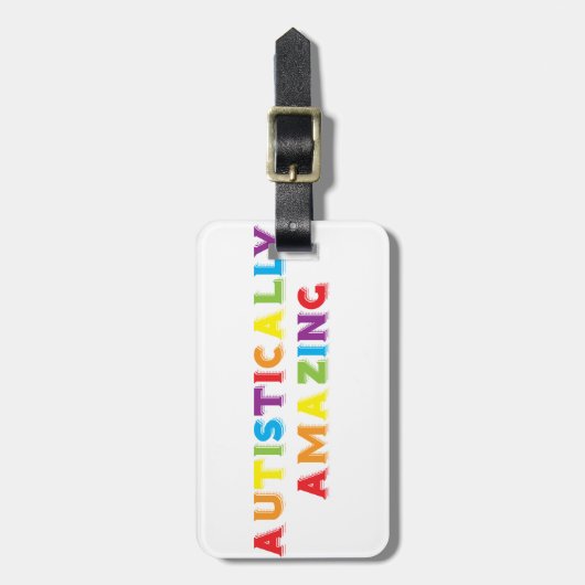 Autistisch verbazingwekkend bagagelabel (Voorkant verticaal)