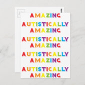 Autistisch verbazingwekkend briefkaart (Voorkant / Achterkant)